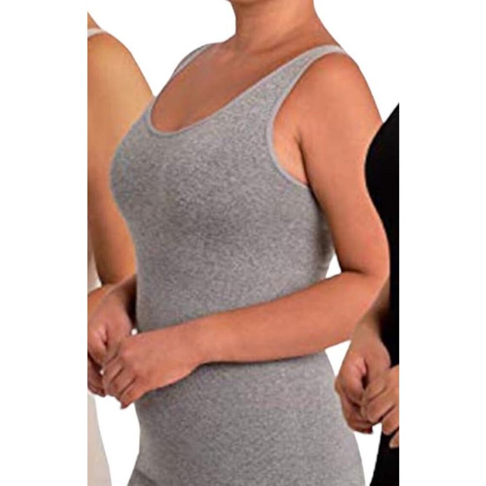 NWOT ~ SKINNYGIRL Gray Shapewear Seamless Smoother Shaper Cami Tank Top LARGE
